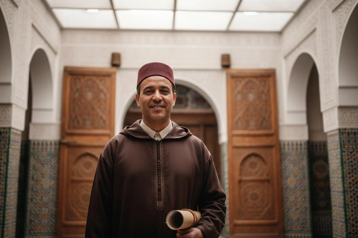 Local Morocco driver in the Atlas Mountains